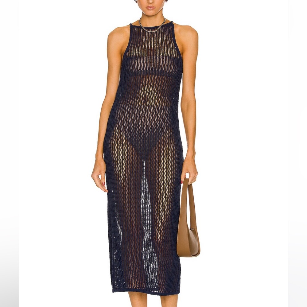 Cult Gaia Yaro Knit Dress in Ink